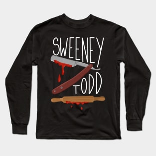 Sweeney Todd: Razor and Rolling Pin Long Sleeve T-Shirt